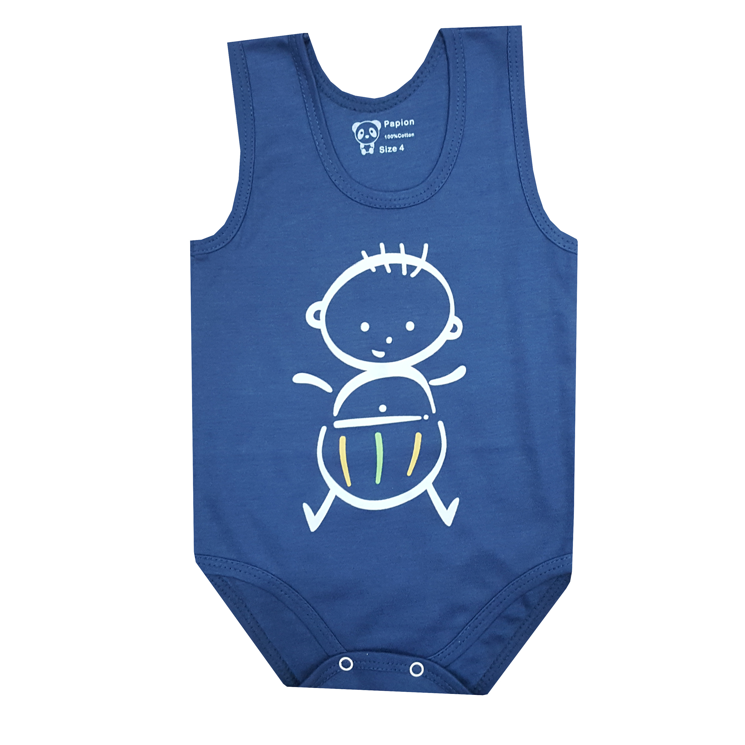 بادی نوزادی مدل خوشحال رنگ سرمه ای