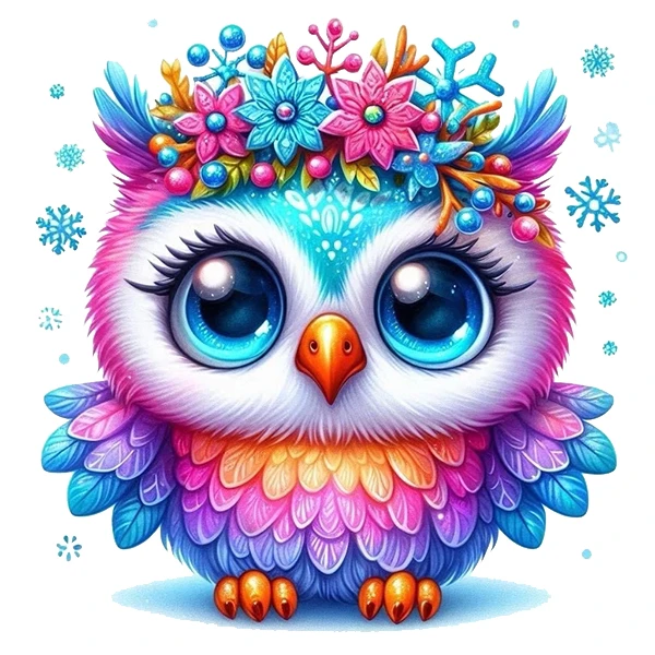 استیکر پارچه و لباس پاد آفرین طرح جغد بامزه کد 4103