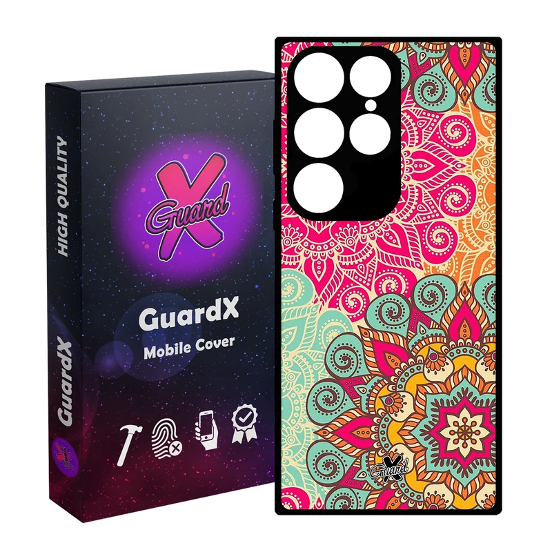 کاور گارد ایکس طرح Mandala مدل Glass10214 مناسب برای گوشی موبایل سامسونگ Galaxy S24 Ultra