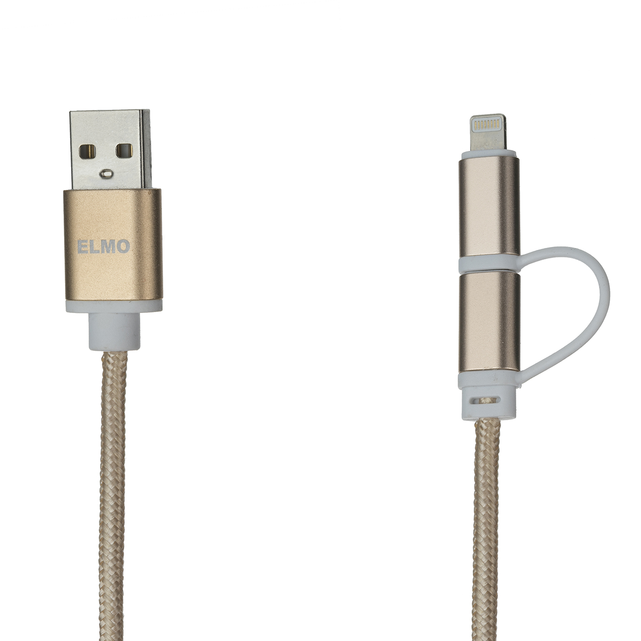 کابل  شارژ، انتقال اطلاعات و تبدیل USB به لایتنینگ/MicroUSB المو مدل X-T-N طول 1 متر