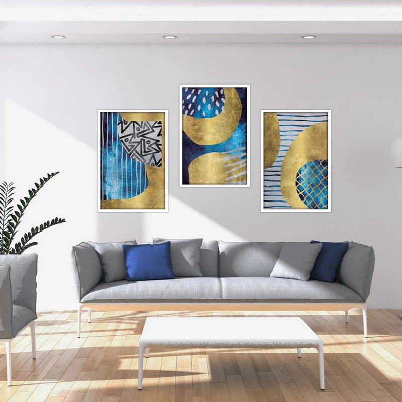 تابلو بکلیت طرح نقاشی مدرن مدل W-1868 مجموعه 3 عددی