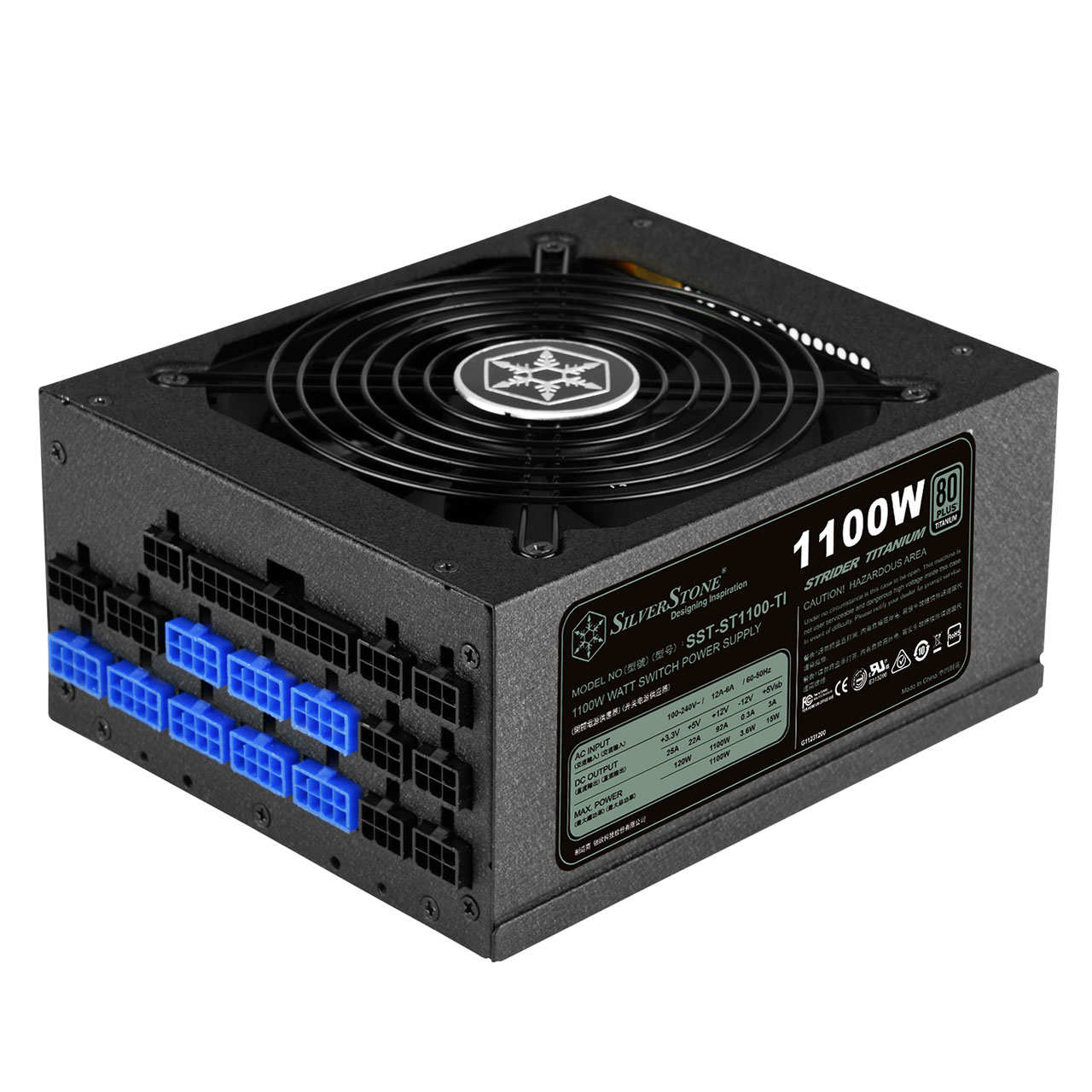 منبع تغذیه کامپیوتر سیلوراستون مدل Strider Titanium SST-ST1100-TI