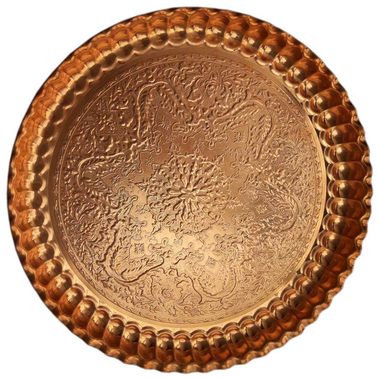 سینی مسی مدل شش پر کد 002 به همراه یک عدد آویز مدل کلاه