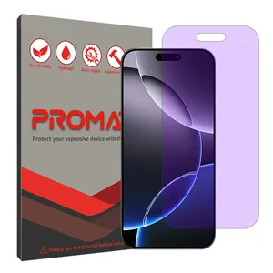 Promate Resistant model anti purple screen protector suitable for Apple iPhone 16 Pro mobile phone