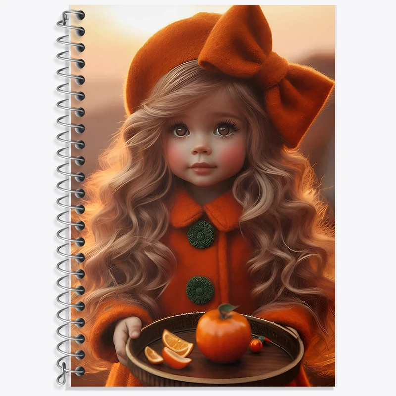 دفتر زبان 50 برگ خندالو مدل دو خط طرح دخترانه کد F6242