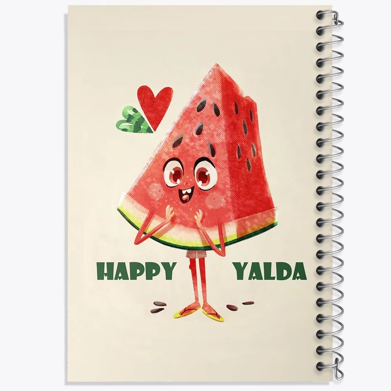 دفتر ژورنال نویسی 50 برگ خندالو مدل نقطه ای طرح شب یلدا کد 3190