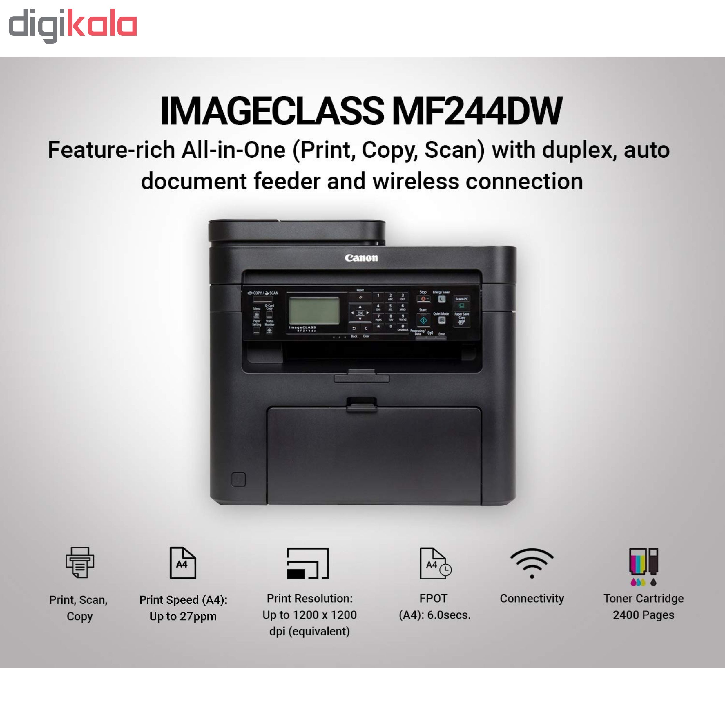 پرینتر چندکاره لیزری کانن مدل imageCLASS MF244dw