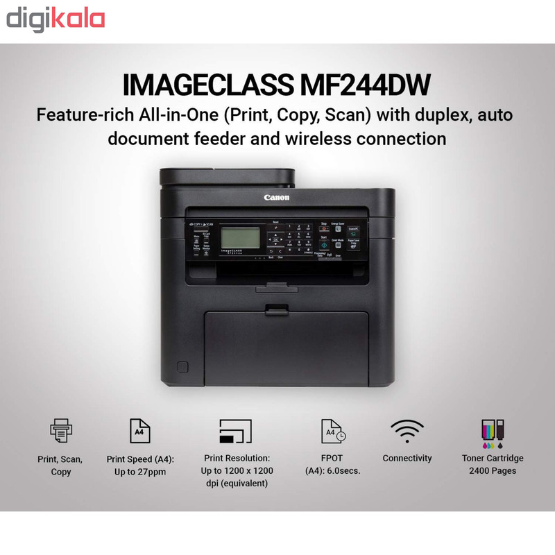 پرینتر چندکاره لیزری کانن مدل imageCLASS MF244dw