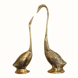 مجسمه برنزی مدل قو عاشق کد M119 مجموعه دو عددی