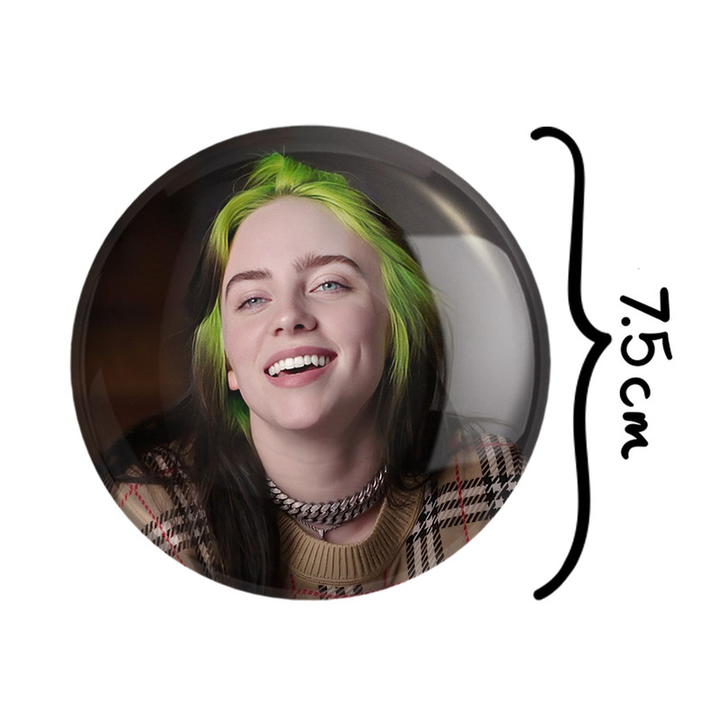 آینه جیبی خندالو طرح بیلی آیلیش Billie Eilish مدل تاشو کد 2756