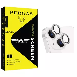 محافظ لنز دوربین وایلی نایس مدل Pergas رینگی نگین دار مناسب برای گوشی موبایل اپل iPhone 14 / 14 Plus