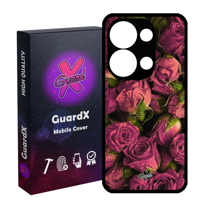 کاور گارد ایکس طرح Flower مدل Glass10006 مناسب برای گوشی موبایل شیائومی Redmi Note 13 Pro 4G / Poco M6 Pro 4G