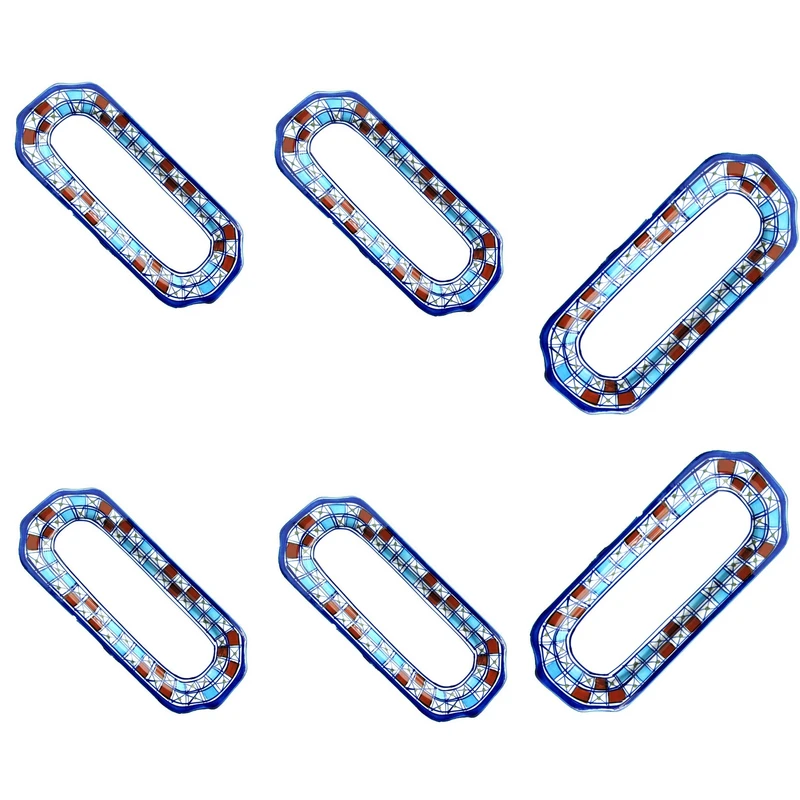 دیس کباب چینی میبدمروارید مدل شطرنجی کد KABAB بسته 6 عددی