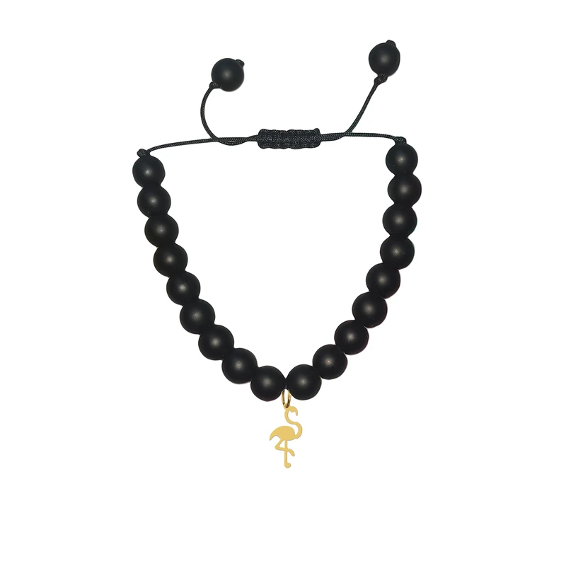 دستبند مهره ای زنانه هایکا مدل فلامینگو کد bd.h 247