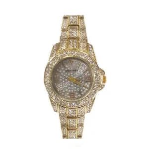 ساعت مچی عقربه ای زنانه مدل نگین دار کد07