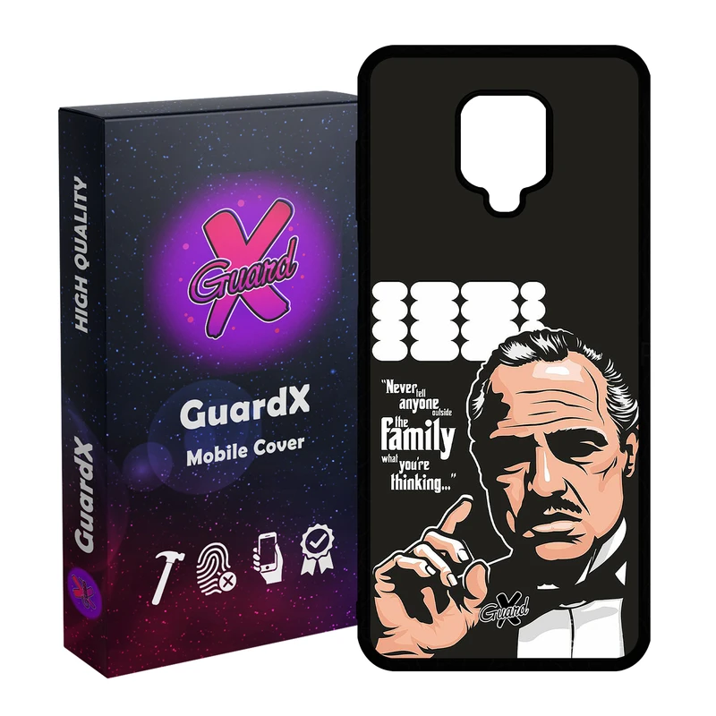 کاور گارد ایکس طرح God Father مدل Glass10197 مناسب برای گوشی موبایل شیائومی Redmi Note 9S / Note 9 Pro / Note 9 Pro Max