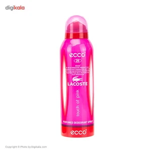 اسپری زنانه اکو مدل Lacoste Touch Of Pink حجم 200 میلی لیتر