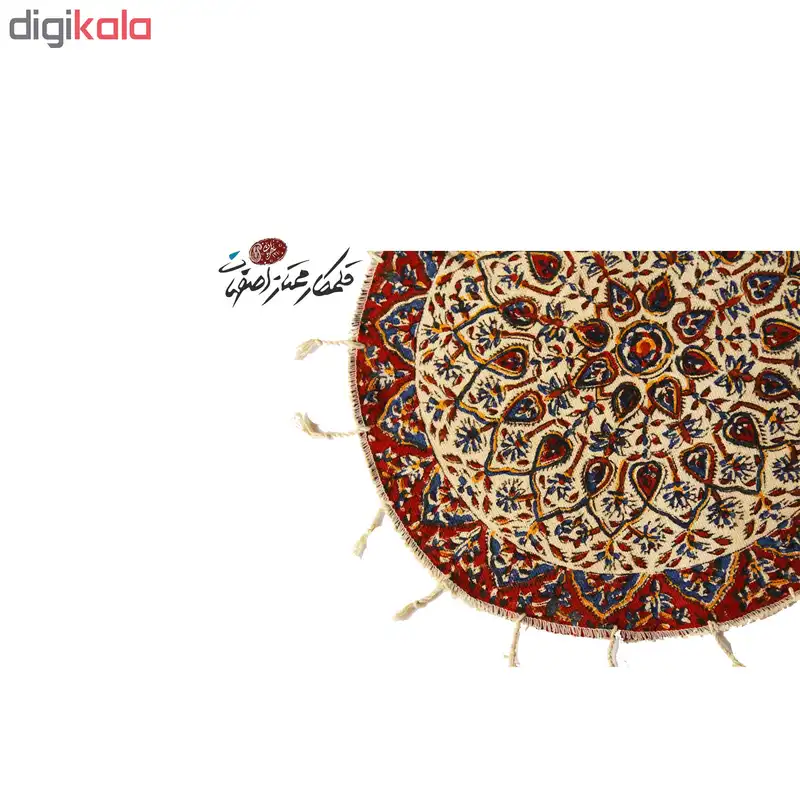 رومیزی قلمکار اثر عطريان طرح سرو مدل G110 قطر 30 سانتي متر