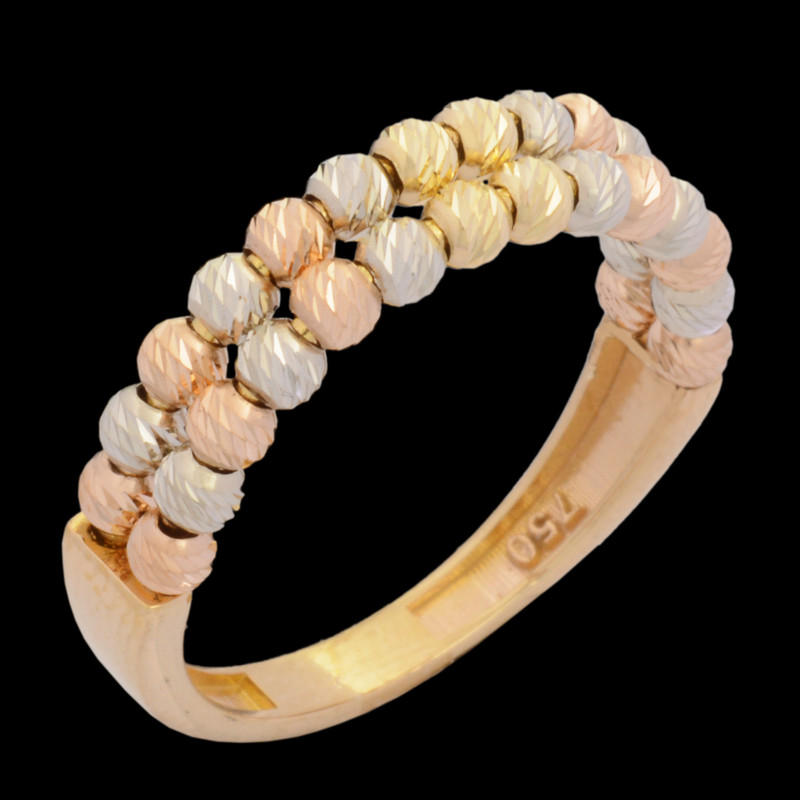 انگشتر طلا 18 عیار زنانه طلای مستجابی مدل البرنادو 2 کد T757 سایز 54