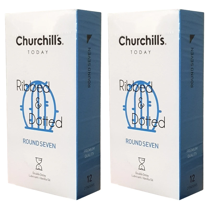 کاندوم چرچیلز مدل round seven مجموعه 2 عددی