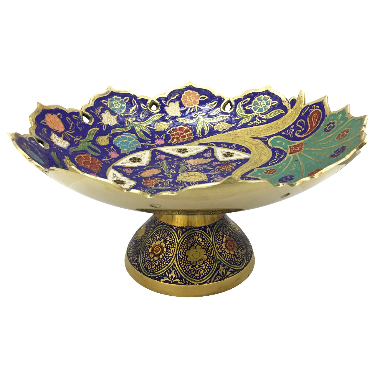 میوه خوری برنجی طرح لوتوس مدل 11