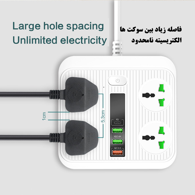 چندراهی برق و محافظ ولتاژ مدل T18