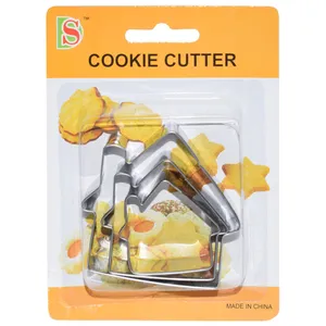 کاتر شیرینی و بیسکوییت Cookie Cutter مدل کلبه بسته 3 عددی 