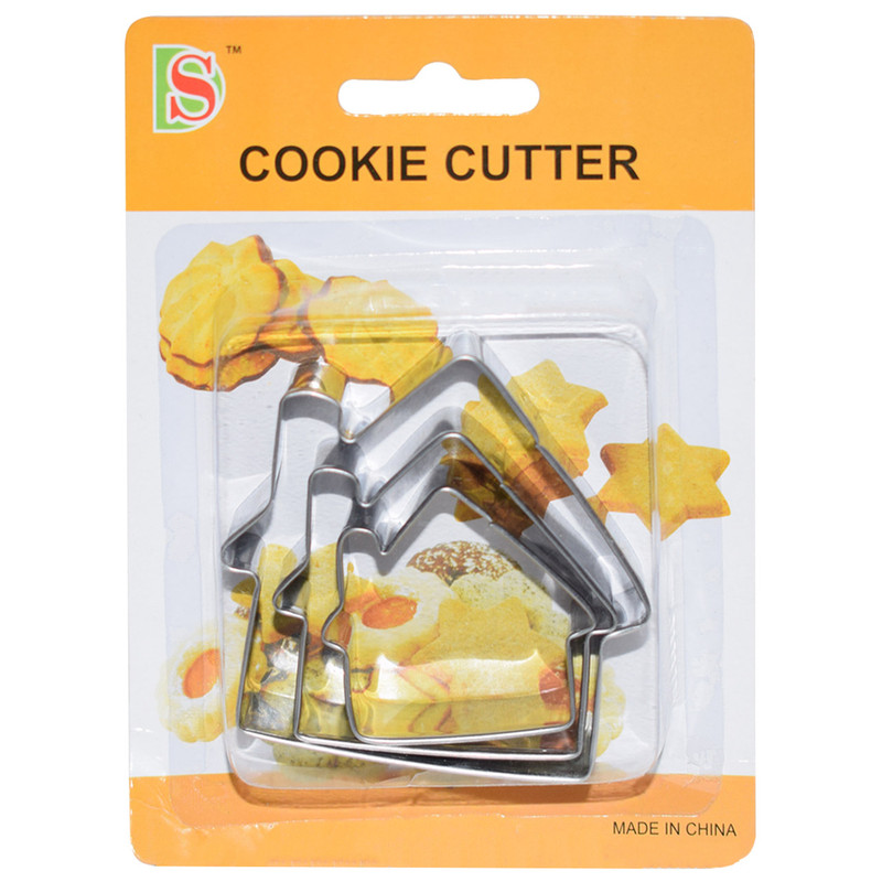 کاتر شیرینی و بیسکوییت Cookie Cutter مدل کلبه بسته 3 عددی 