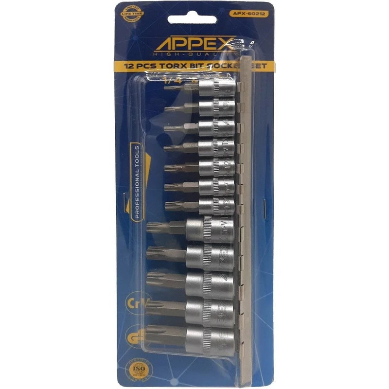 آچار آلن بکسی اپکس مدل ستاره ای کد AJ-APX-60212 مجموعه 12 عددی