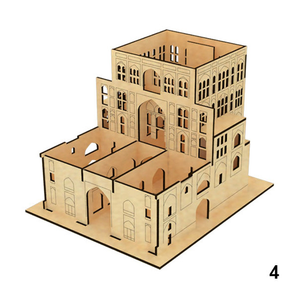 ساختنی مدل ماکت چوبی عمارت عالی قاپو نقش جهان اصفهان کد M100