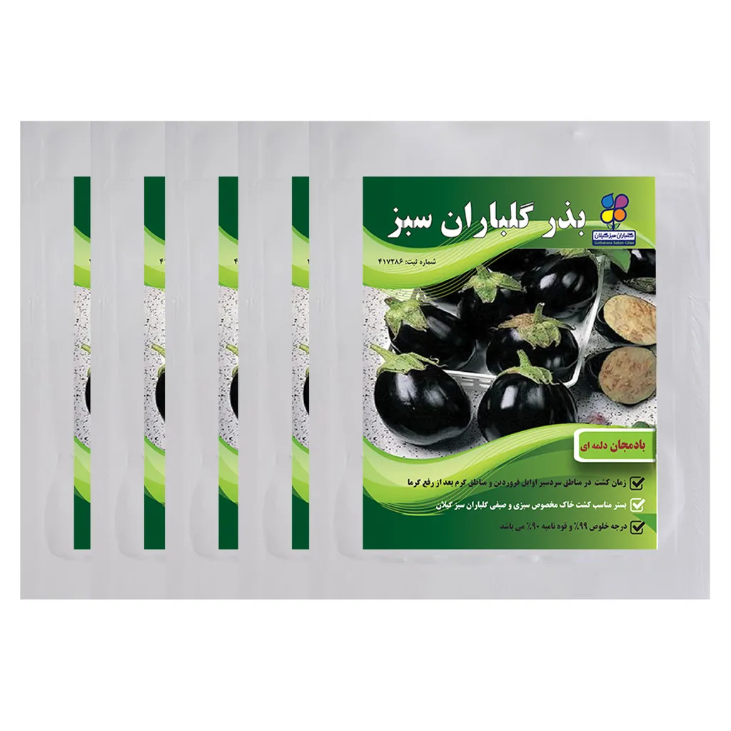 بذر بادمجان دلمه ای شرکت گلباران سبز گیلان بسته 5 عددی