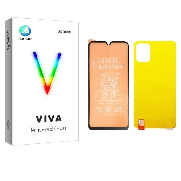 محافظ صفحه نمایش مات جانبو مدل CR-A31 مناسب برای گوشی موبایل سامسونگ Galaxy A31 به همراه محافظ پشت گوشی