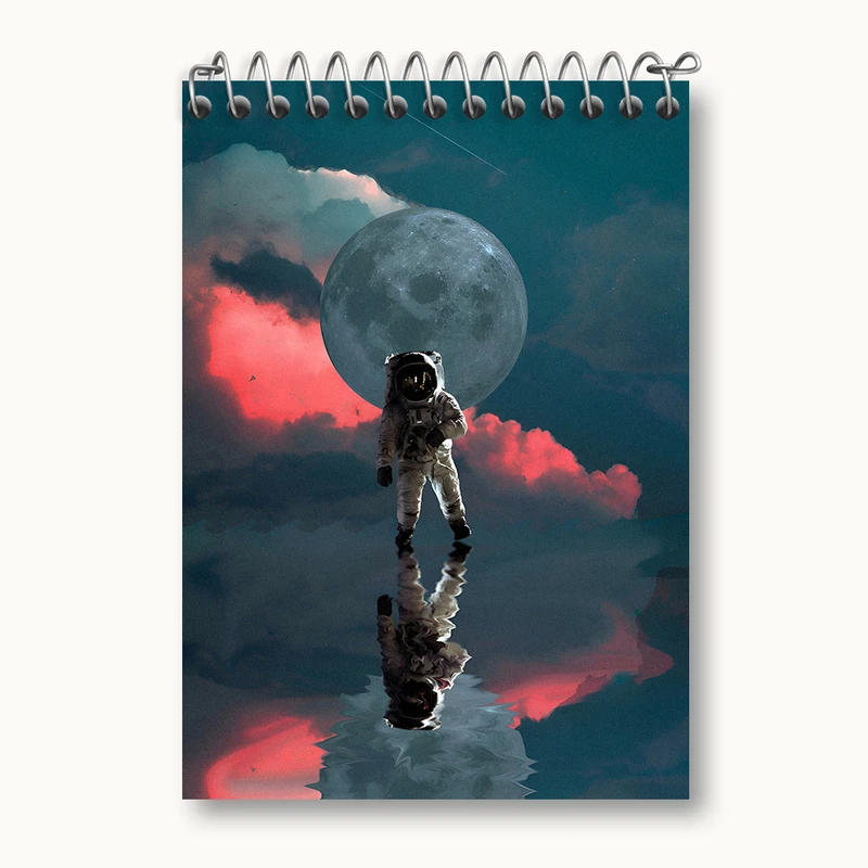 دفتر یادداشت 50 برگ خندالو طرح فضانورد کد N4490