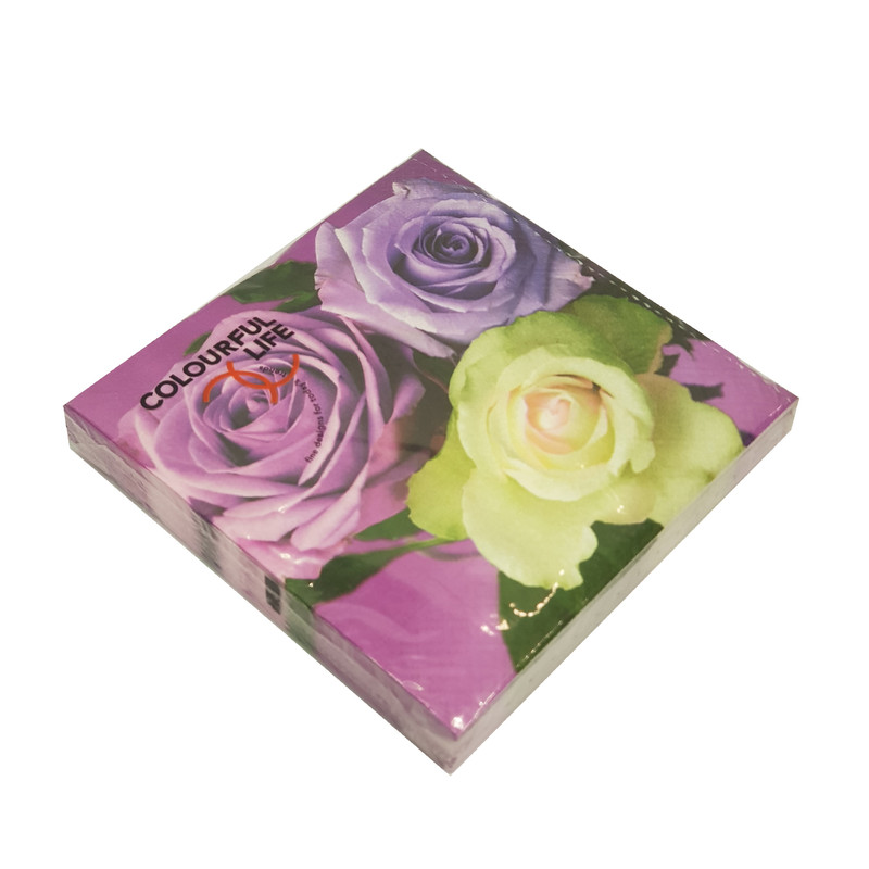 دستمال سفره کالرفول لایف مدل LN0488 بسته 20 عددی