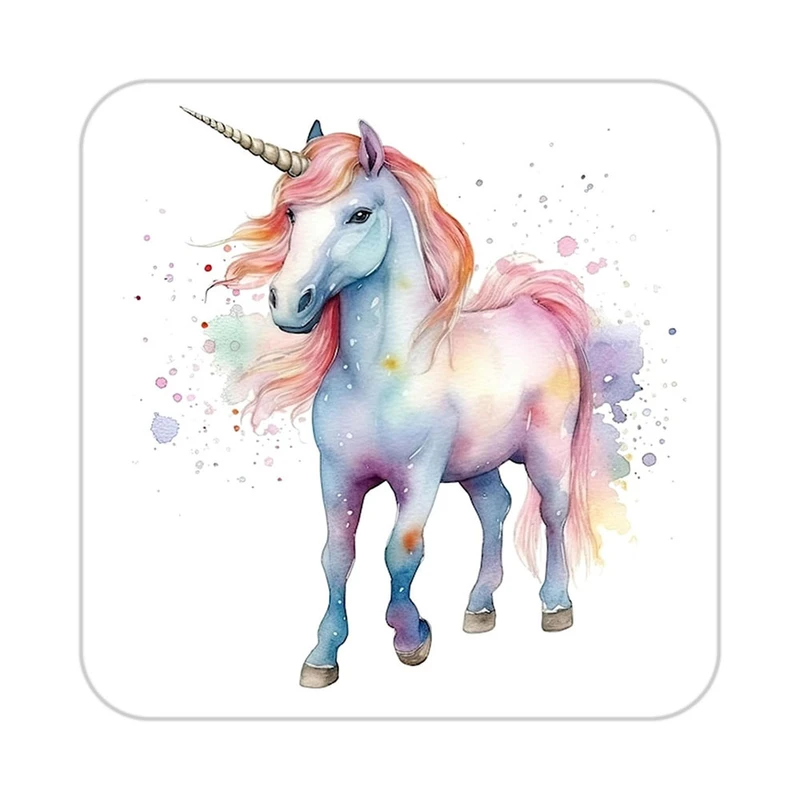 زیر لیوانی کاکتی طرح اسب تک شاخ و یونیکورن مدل mp32781