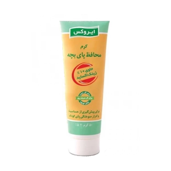 کرم محافظ پای بچه ایروکس مدل Zinc Oxide حجم 50 میلی لیتر