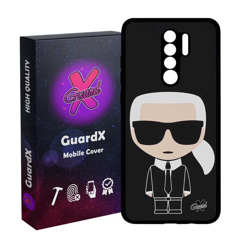 کاور گارد ایکس طرح کارل مدل Glass10425 مناسب برای گوشی موبایل شیائومی Redmi 9/Redmi 9 Prime/Poco M2