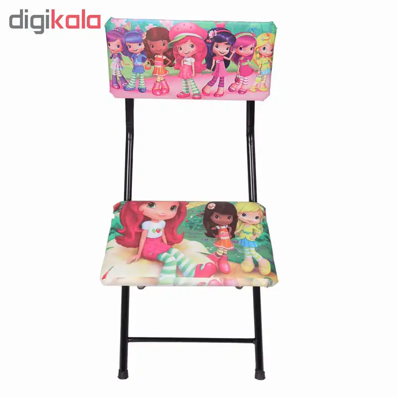 میز تحریر و صندلی طرح توت فرنگی (وایت بردی،تاشو،تنظیم شونده ارتفاع)