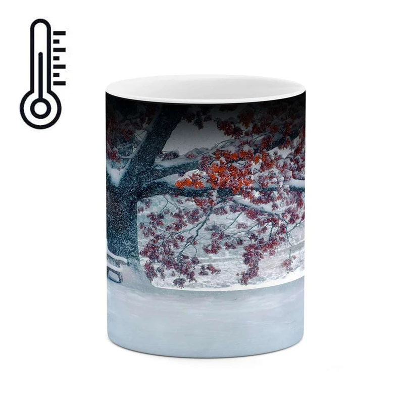 ماگ حرارتی کاکتی مدل منظره برفی کد mgh15053