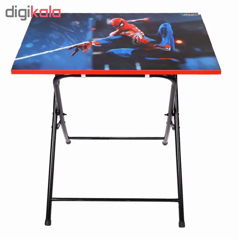 میز تحریر و صندلی طرح مرد عنکبوتی (وایت بردی،تاشو،تنظیم شونده ارتفاع)