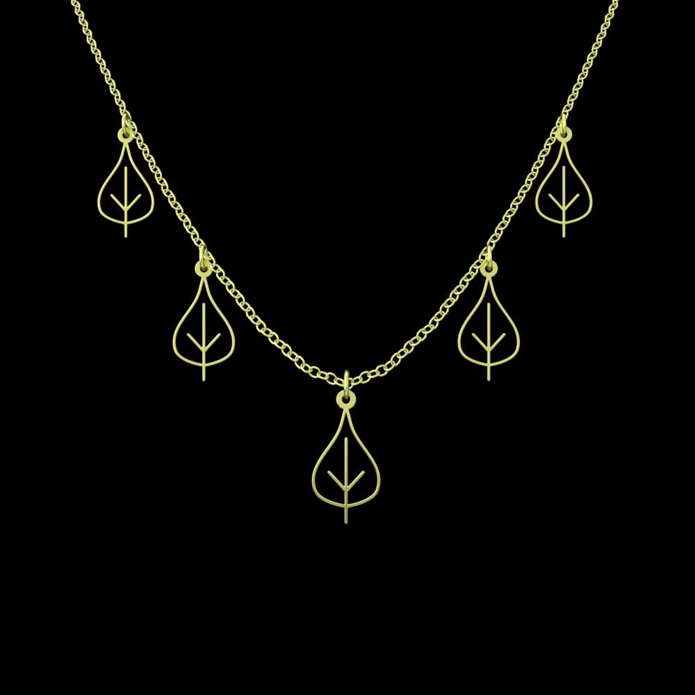 گردنبند طلا 18 عیار زنانه مدوپد مدل برگ کد RNA15874 - - 1