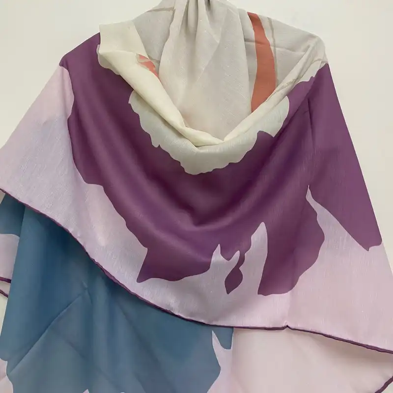 روسری زنانه مدل نخی چهارفصل قواره بزرگ کد 1543