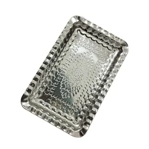 سینی بدون دسته مدل مستطیل طرح سنتی کد 23 سایز 35*23 سانتی‌متر