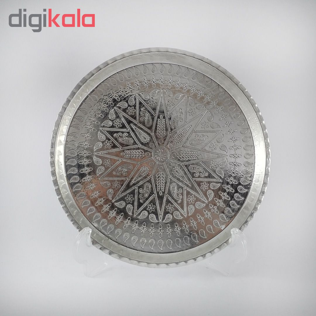 سینی مسی طرح گرد کد 4009 سایز 3 قطر 20 سانتی متر