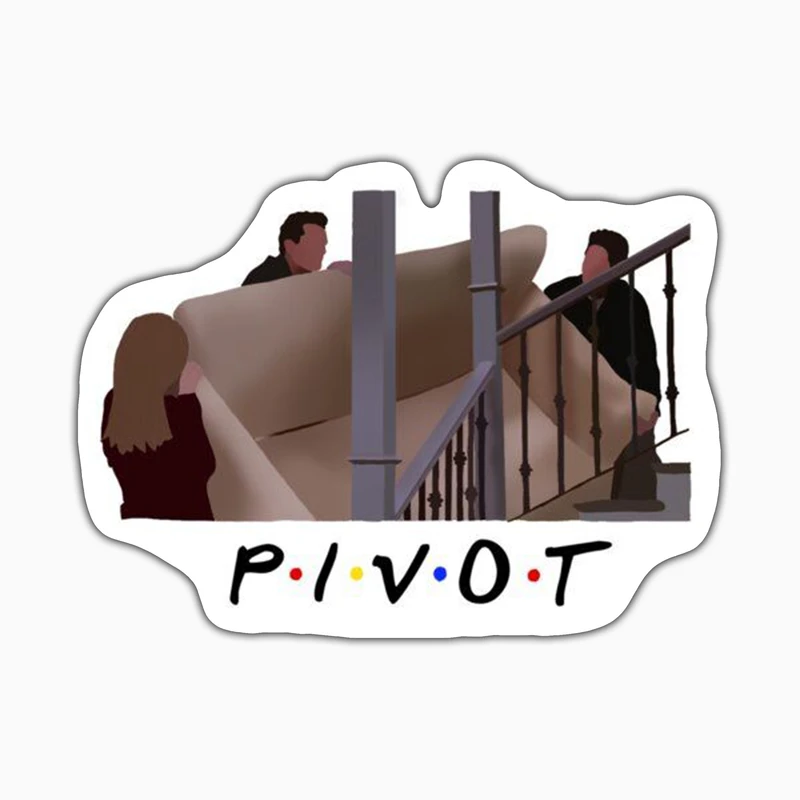 استیکر لپ تاپ و موبایل بووم طرح سریال Friends مدل Pivot کد ET83
