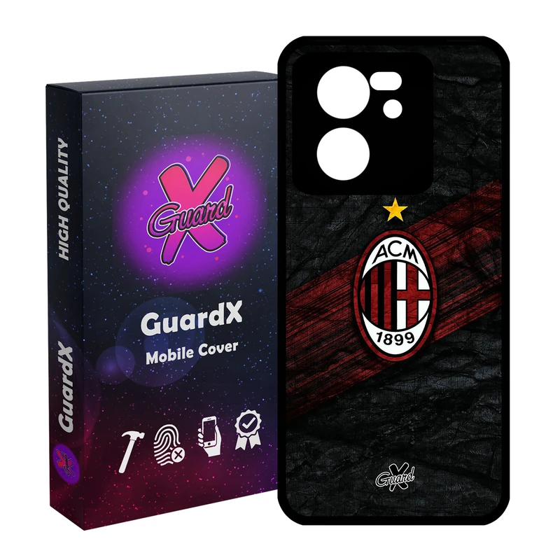 کاور گارد ایکس طرح AC Milan مدل Glass10057 مناسب برای گوشی موبایل شیائومی 13T/13T Pro/Redmi K60 Ultra