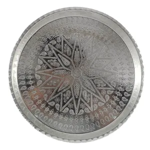 سینی مسی طرح گرد کد 4009 سایز 7 قطر 30 سانتی متر