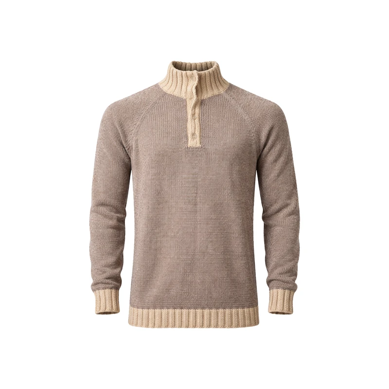 پلیور یقه ایستاده مردانه مدل ساده