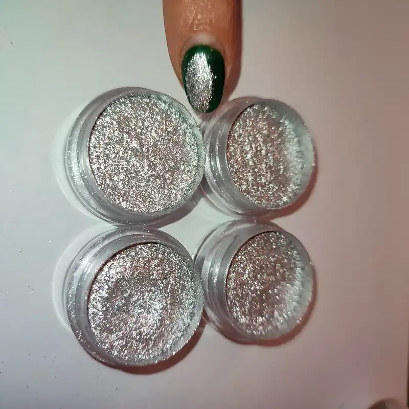 پودر کروم ناخن مدل  پلاتینی 2025 بسته 4 عددی