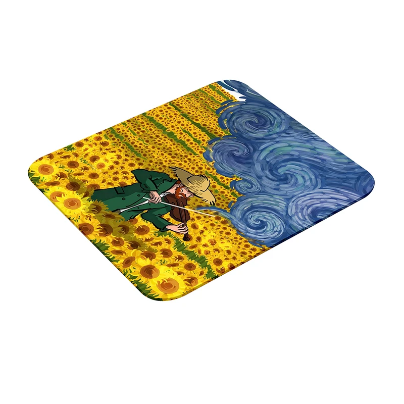 ماوس پد طرح گلهای آفتابگردان ونگوگ کد 02
